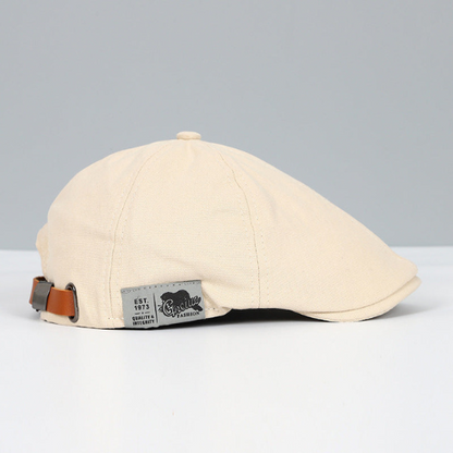 Platte Pet met Verstelbare Band Heren Klassiek Design Comfortabel Dagelijks Gebruik Vintage Stijl Casual