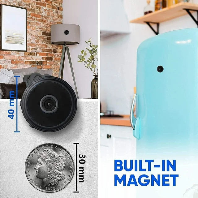 Mini Draadloze Magnetische Bewakingscamera met Livestream Audio Video Nachtzicht Wifi voor Binnen en Buiten