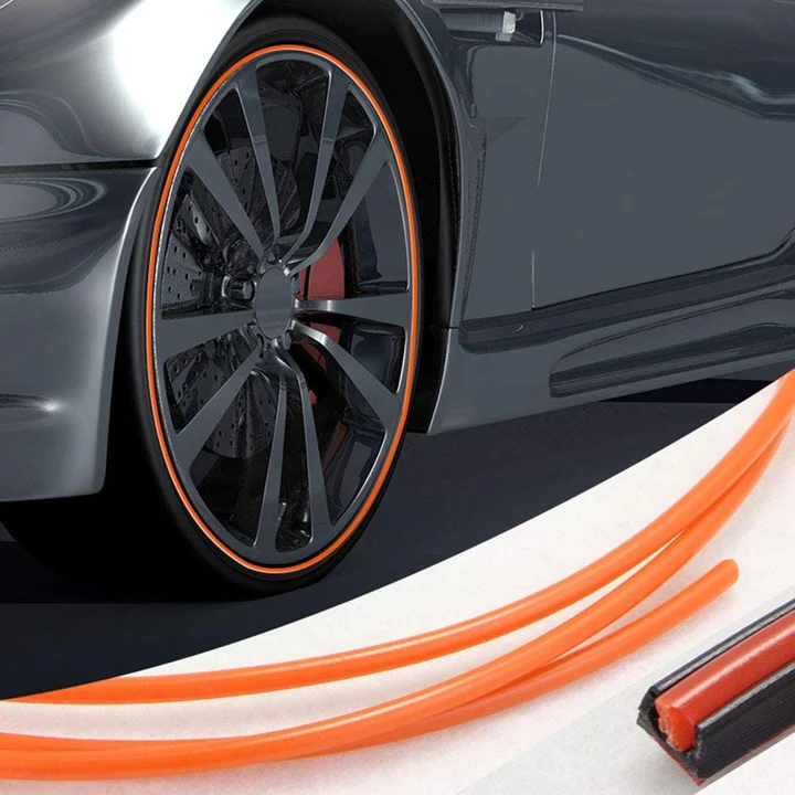 Velgrandbeschermer Rubber 8 Meter Strip Zelfklevend Beschermingsband Auto Velgen Bumper Spatbord Bescherming