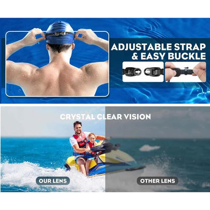Zwembril met Panoramisch Zicht Anti-Condens Coating Unisex Zwemmen Watersport Recreatie Trainingsbroek