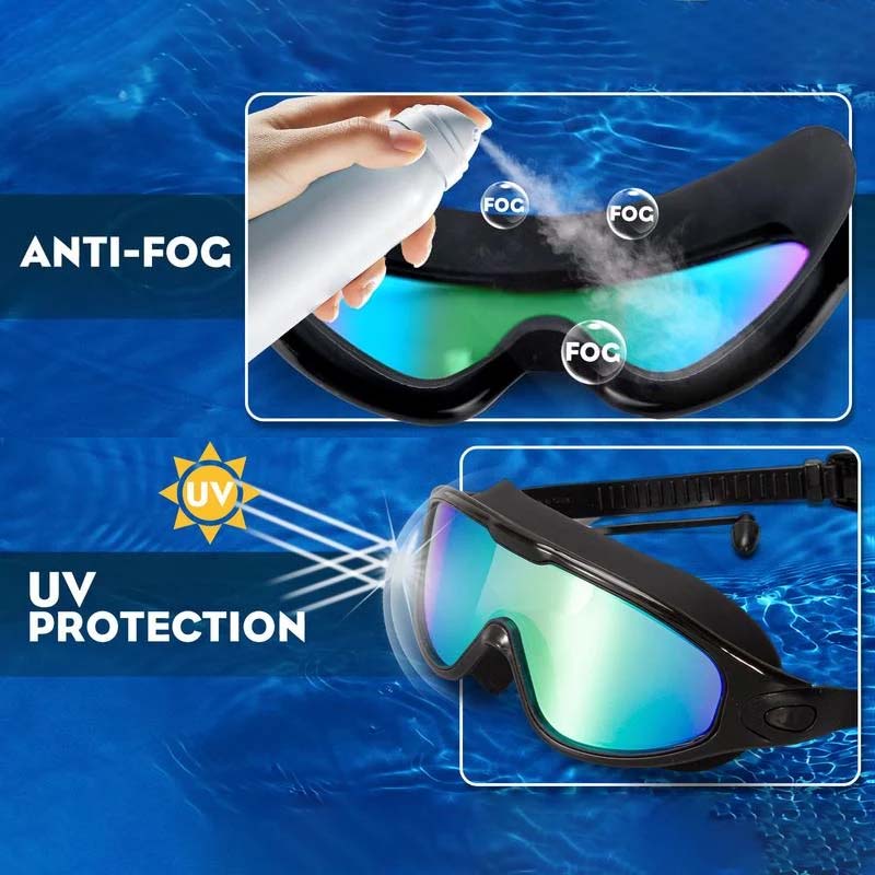 Zwembril met Panoramisch Zicht Anti-Condens Coating Unisex Zwemmen Watersport Recreatie Trainingsbroek