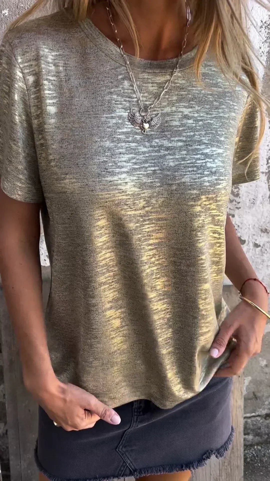 Vrouwen T-shirt Kort Mouwen Met Leuke Opdruk - StudioMarella