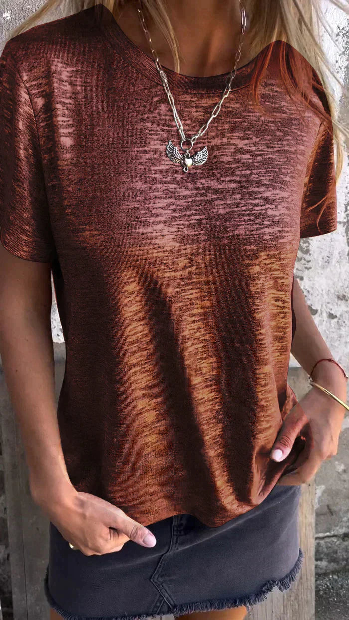 Vrouwen T-shirt Kort Mouwen Met Leuke Opdruk