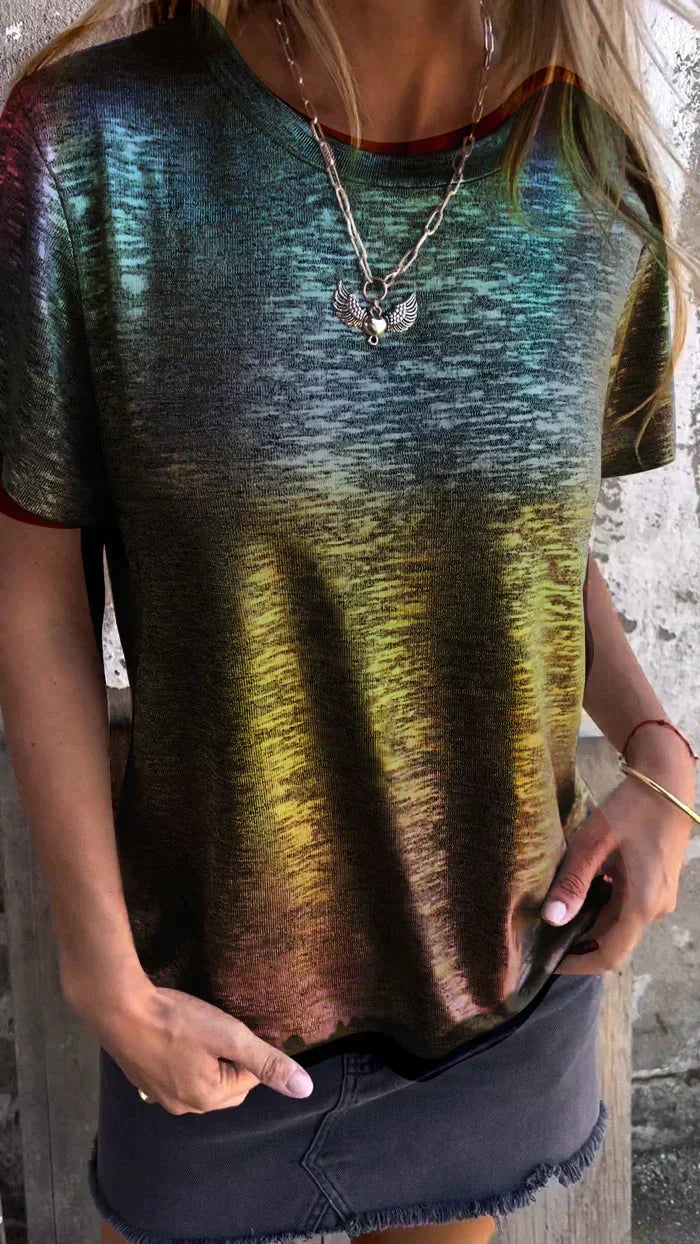 Vrouwen T-shirt Kort Mouwen Met Leuke Opdruk