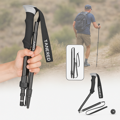 Wandelstokken Verstelbaar Opvouwbaar 110-135cm Lichtgewicht Trekking