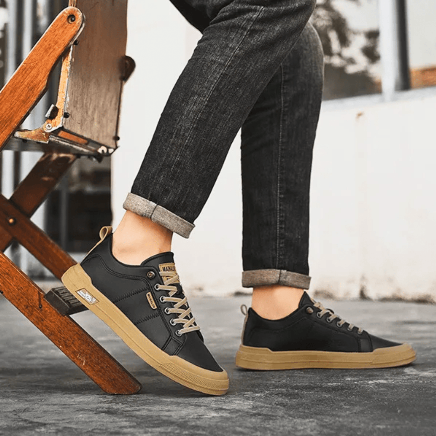 Leren Sportschoenen Heren Harrington Stijl