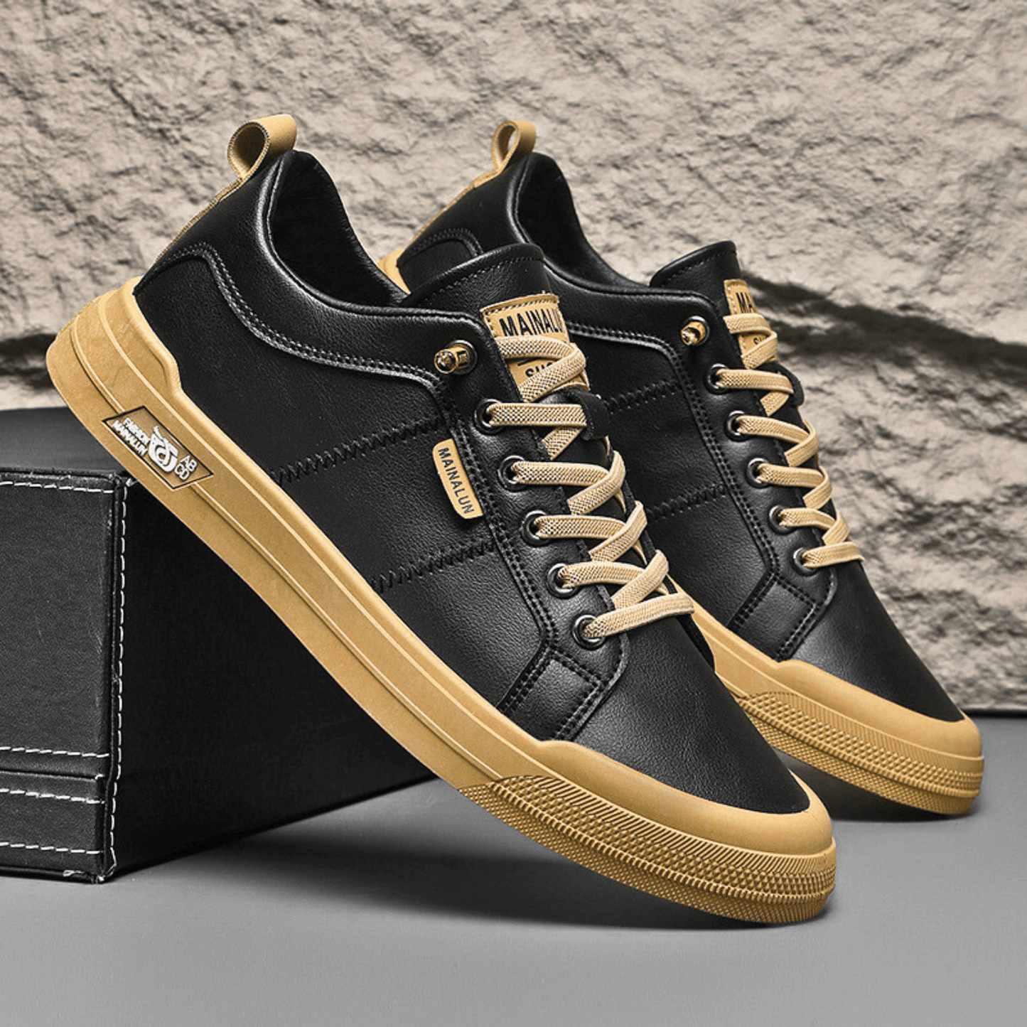 Leren Sportschoenen Heren Harrington Stijl