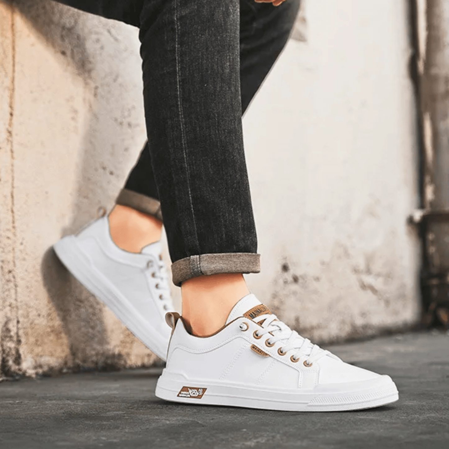 Leren Sportschoenen Heren Harrington Stijl