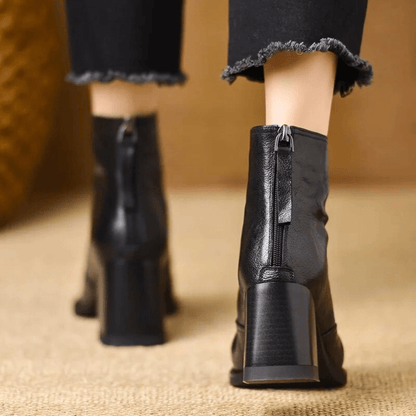 Leren Enkellaars voor Dames Elegant en Comfortabel