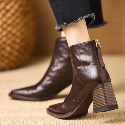 Leren Enkellaars voor Dames Elegant en Comfortabel