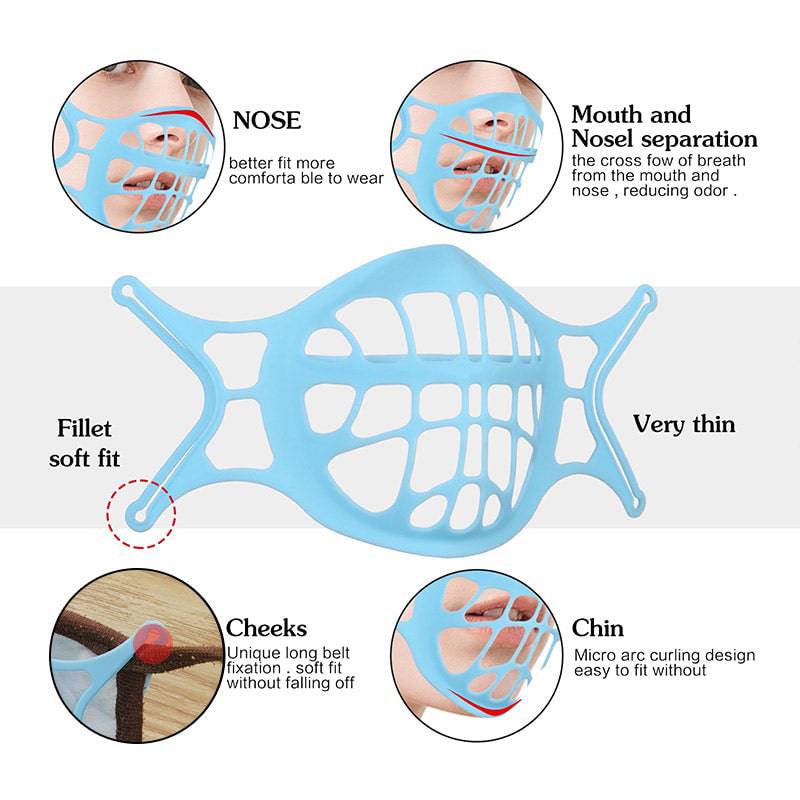 Siliconen 3D Mondkaphouder - Extra Ademruimte & Comfortabel Dragen - Herbruikbaar - Beschermt Make-up