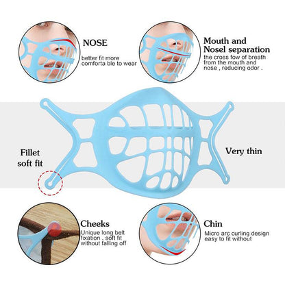 Siliconen 3D Mondkaphouder - Extra Ademruimte & Comfortabel Dragen - Herbruikbaar - Beschermt Make-up