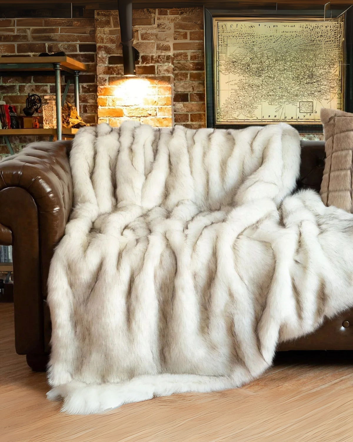 Imitatiebont Plaid 127x152cm of 150x200cm Wit Bruin Grijs Goud Scandinavische Woonkamer Slaapkamer Decoratieve Luxe Zachte Textiel Premium Woondeken