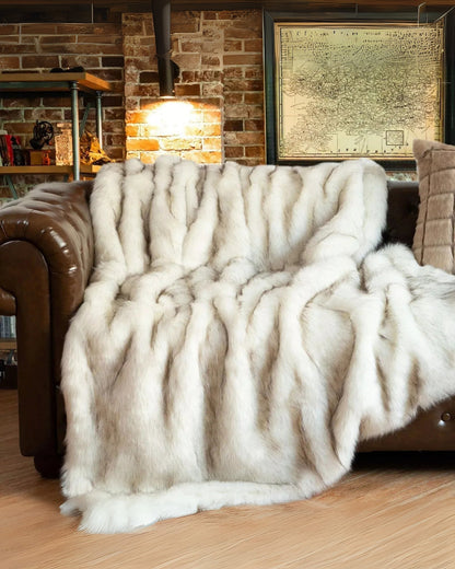 Imitatiebont Plaid 127x152cm of 150x200cm Wit Bruin Grijs Goud Scandinavische Woonkamer Slaapkamer Decoratieve Luxe Zachte Textiel Premium Woondeken