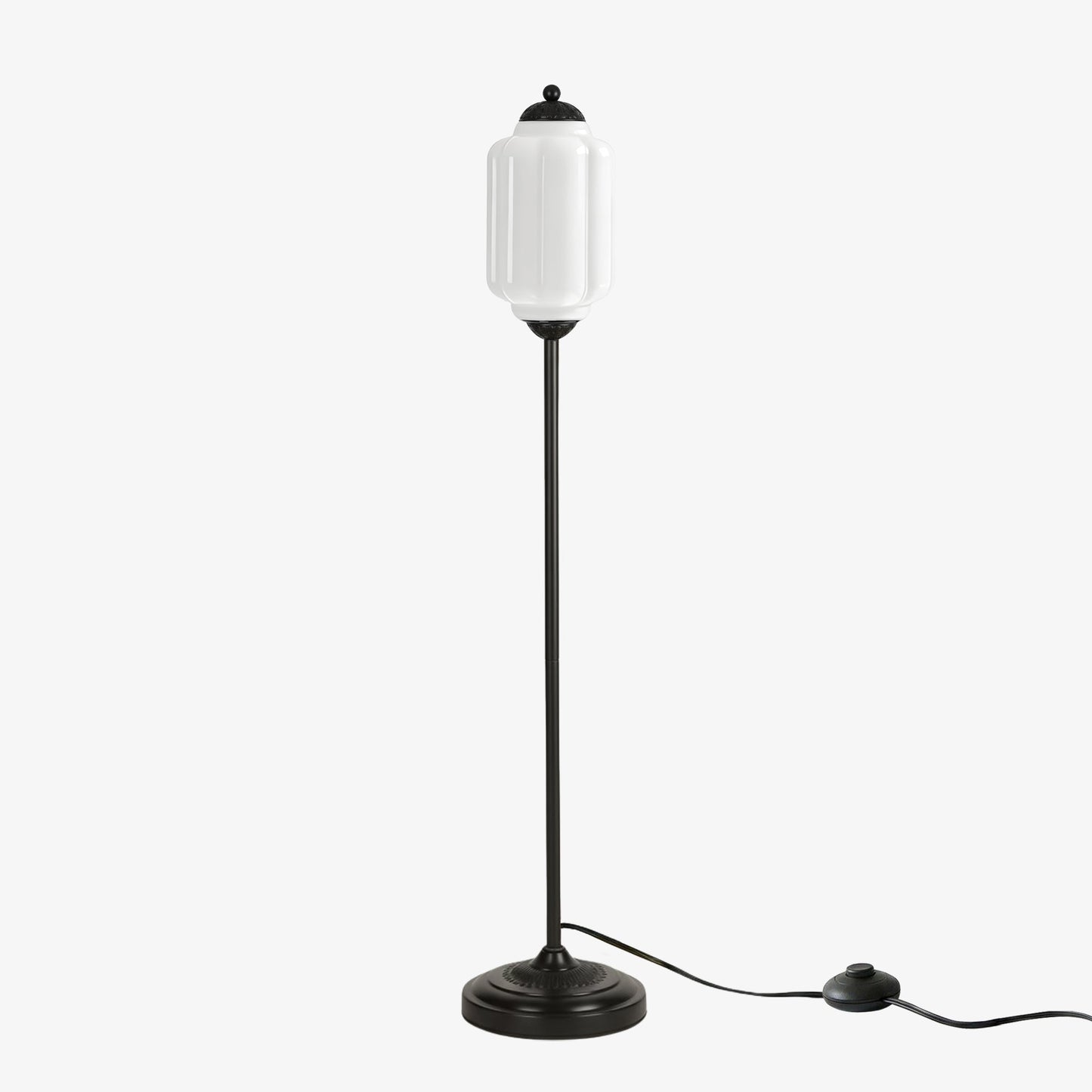 Decoratieve Glazen Pompoen Vloerlamp Retro Organische Stijl Woonkamer Staande Lamp