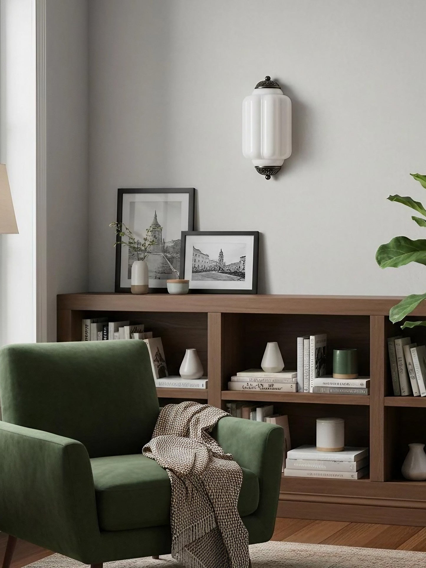 Wandlamp Melkglas voor Slaapkamer Gang Scandinavische Stijl