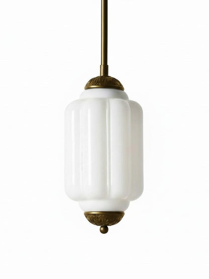 Vintage Glazen Hanglamp met Nostalgische Uitstraling – Verfijnde Verlichting voor Eetkamer en Keuken