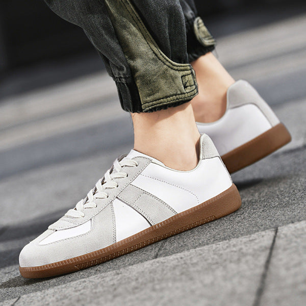 Heren Sneakers Low-Top met Veters en Stiksels