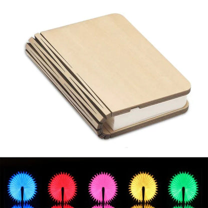 Boeklamp LED met Warm Licht – Decoratieve Houten Lamp in Boekvorm voor Sfeervolle Verlichting