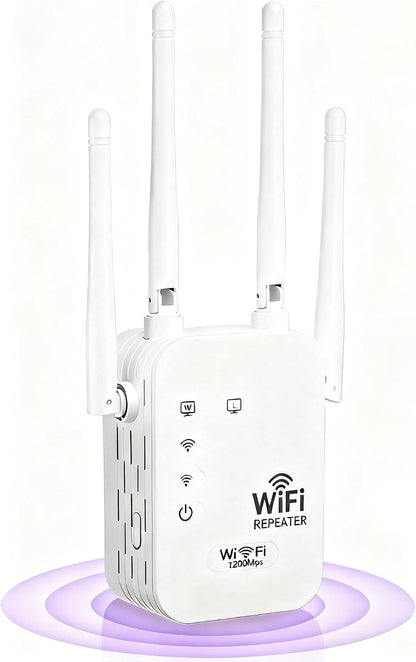 WiFi Versterker Buiten Weerbestendig Dual-Band 1200Mbps Signaalversterker Tuin Patio Garage Range Extender