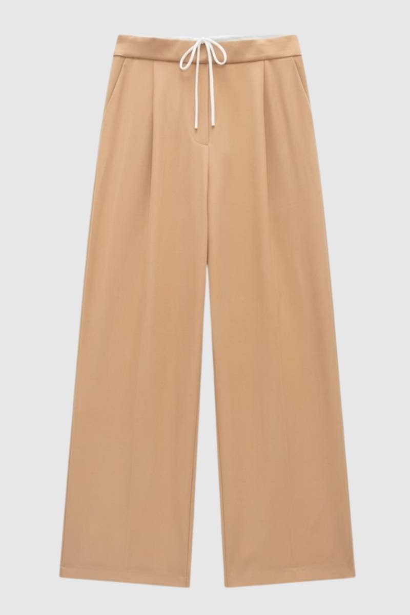 Wijde Broek Dames - Comfortabele Trekkoord Pasvorm | Relaxed — Camel