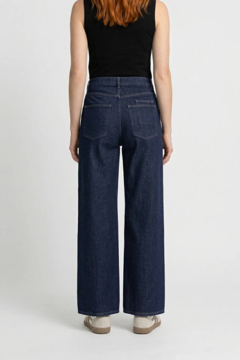 Wijde Broek Dames - Hoge Taille met Ceintuur | Comfortabel — Donkerblauw