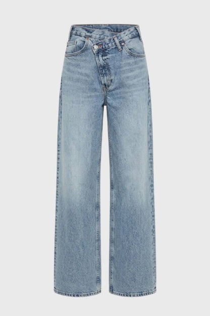 Hoge Taille Damesbroek Wijde Casual Zijde Gesp - StudioMarella