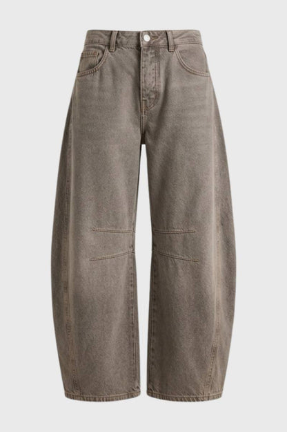 Dames Broek Wijd Model met Decoratieve Naden - StudioMarella