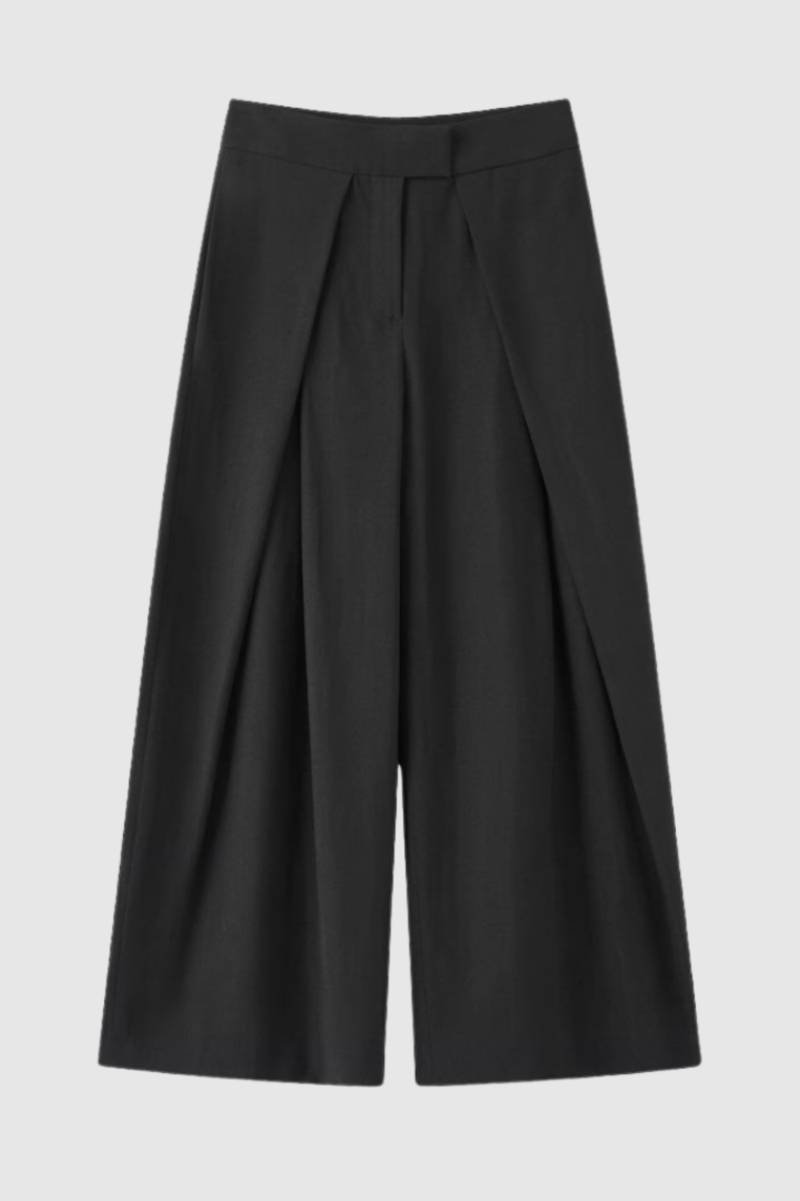 Hoge Taille Palazzo Broek Dames met Ceintuur Elegante Wijd Model - StudioMarella