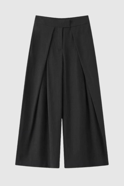 Hoge Taille Palazzo Broek Dames met Ceintuur Elegante Wijd Model - StudioMarella
