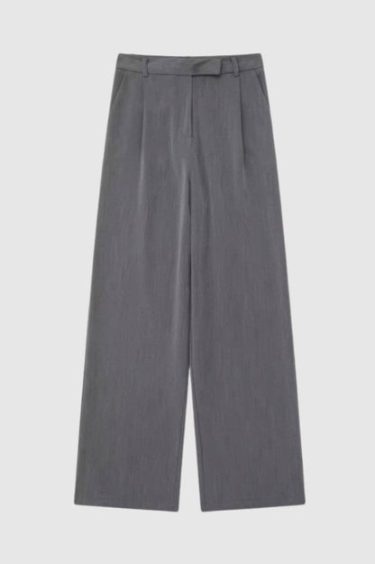 Dames Broek Wijd Model Hoge Taille Elegant Straight Fit - StudioMarella