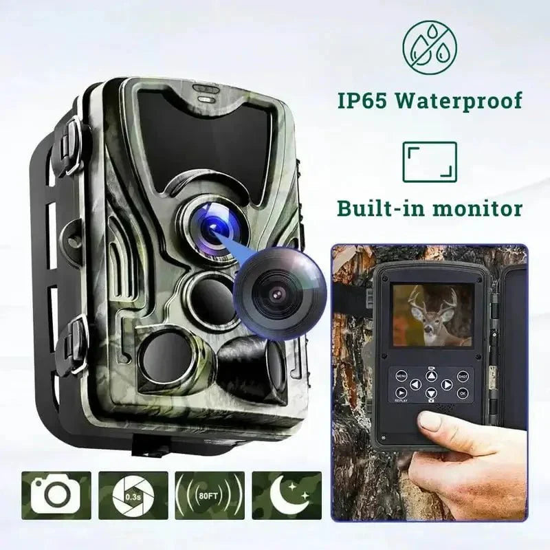 Wildcamera met Bewegingssensor & Nachtzicht | Trail Camera voor Natuur, Tuin & Beveiliging