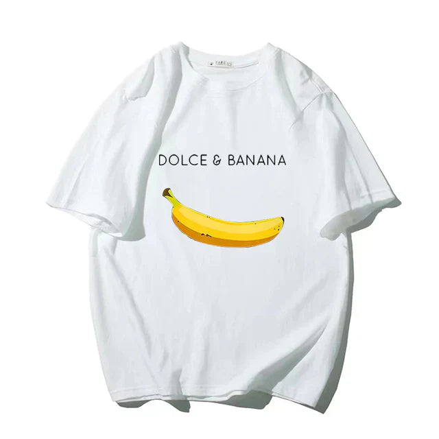 Calvin T-shirt Met Bananenprint Elegante Stijl