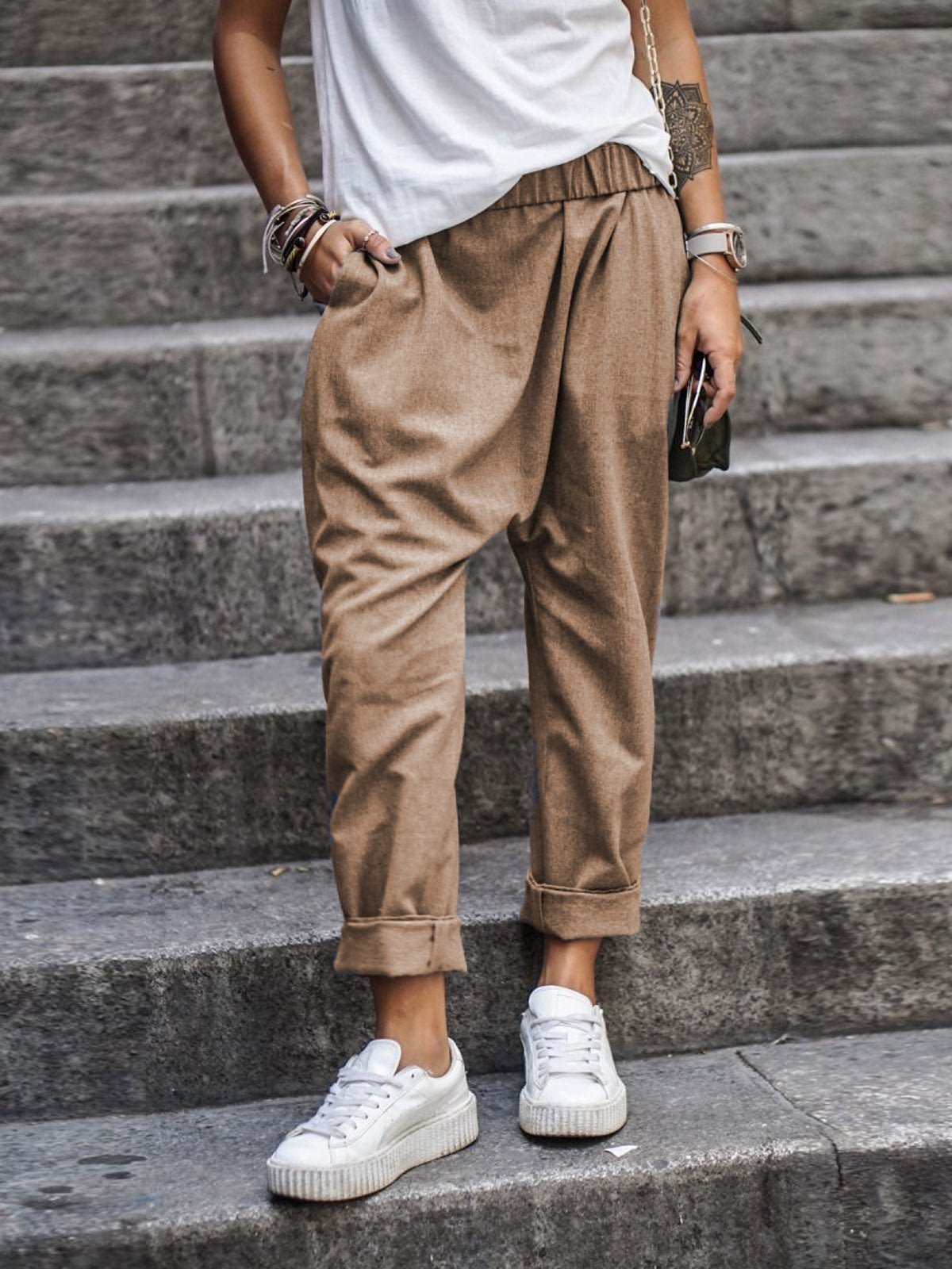 Dames Linnen Broek Zomerkleding Casual Stijl