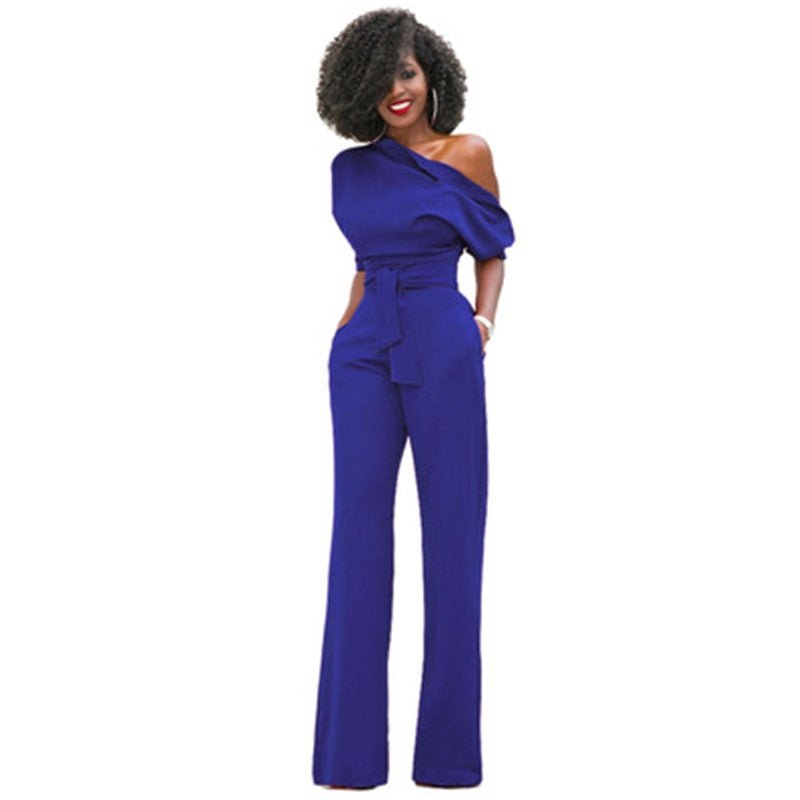 Dames Jumpsuit Zwart Elegante Avondjurk Comfortabele Pasvorm
