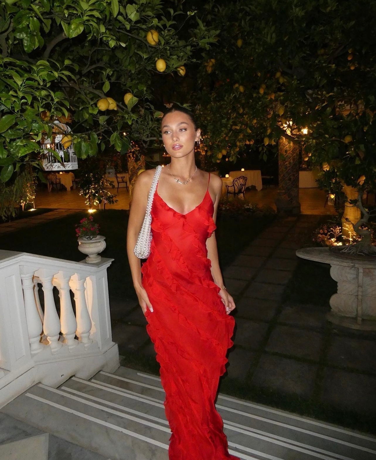 Vrouwen Maxi Jurk Ruffles Elegante Avondjurk