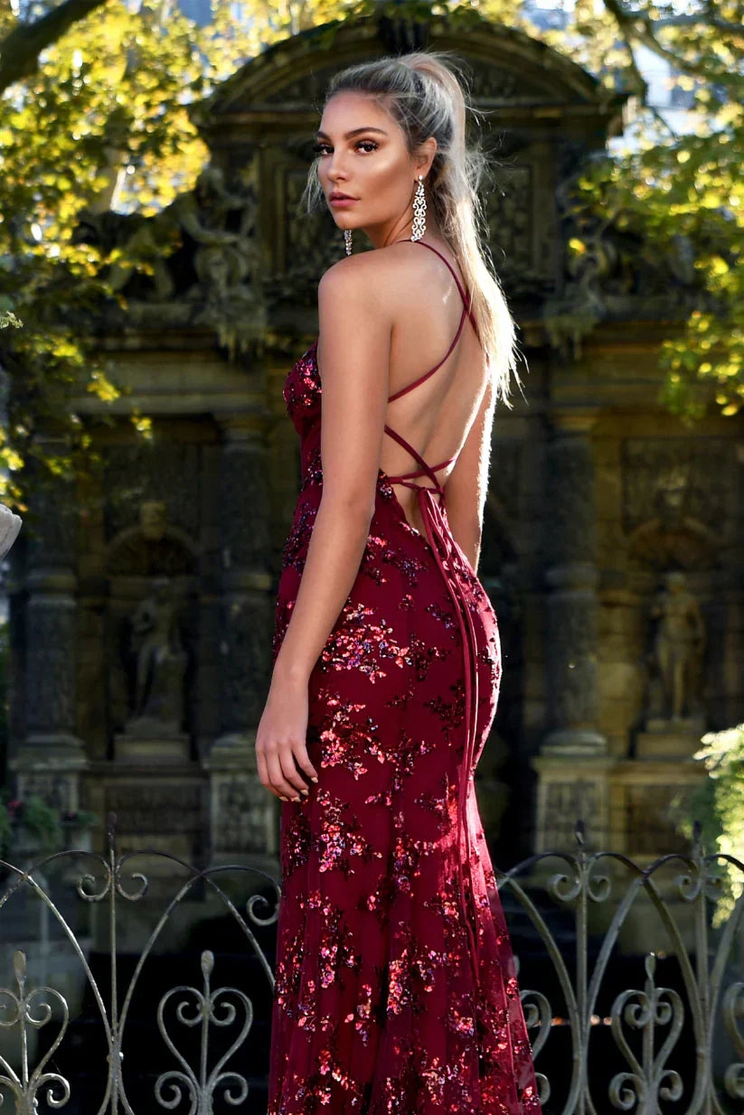 Vrouwelijke Feestjurk Maxi – Glamourous Lange Avondjurk Met Pailletten