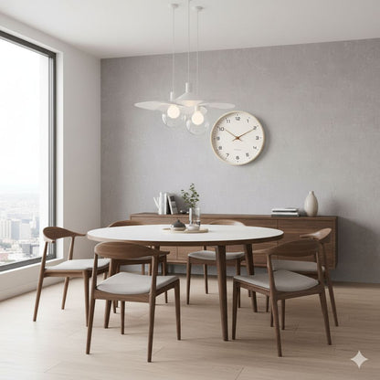 Houten Wandklok Scandinavisch Minimalistisch Stil 25cm 30cm Rond