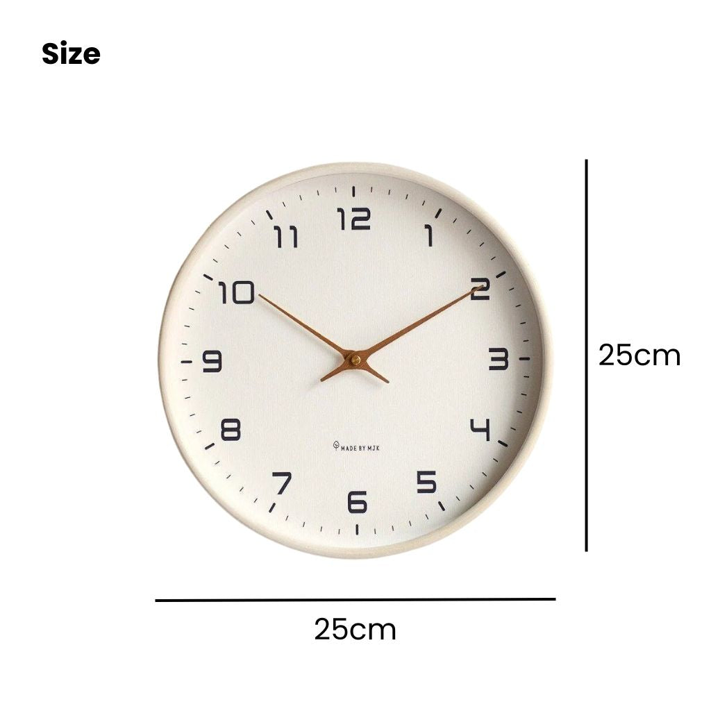 Houten Wandklok Scandinavisch Minimalistisch Stil 25cm 30cm Rond