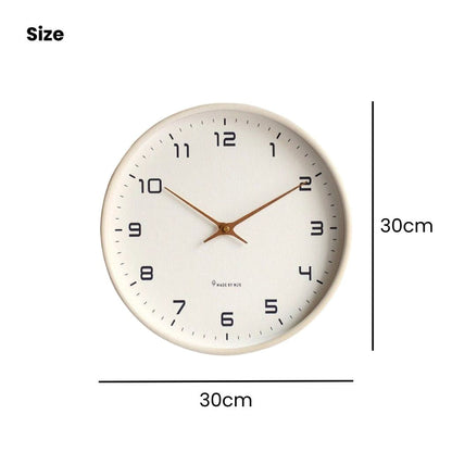 Houten Wandklok Scandinavisch Minimalistisch Stil 25cm 30cm Rond