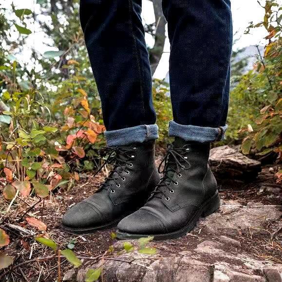 Bruine Leren Herenschoenen Vintage Look Klassiek