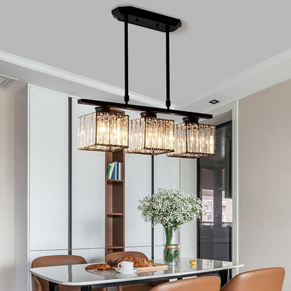Hanglamp Eettafel Glas Zwart Goud 3 Of 4 Lichts E27 Modern