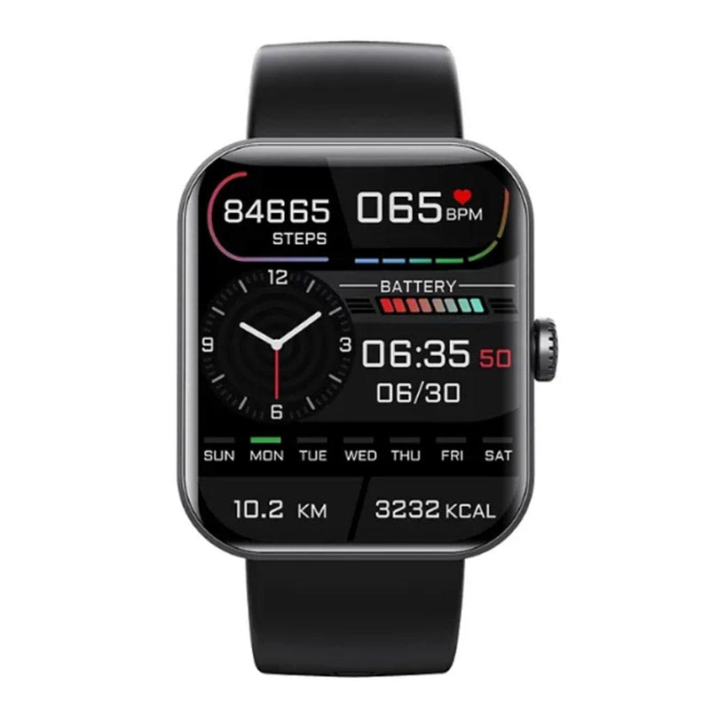 Smartwatch met Gezondheidsmeting Hartslagmeter Bloeddruk Zuurstofniveau Zwart Roze