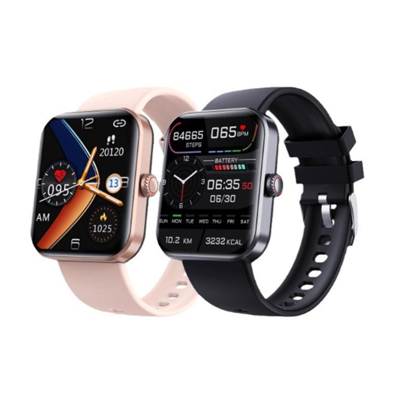 Smartwatch met Gezondheidsmeting Hartslagmeter Bloeddruk Zuurstofniveau Zwart Roze