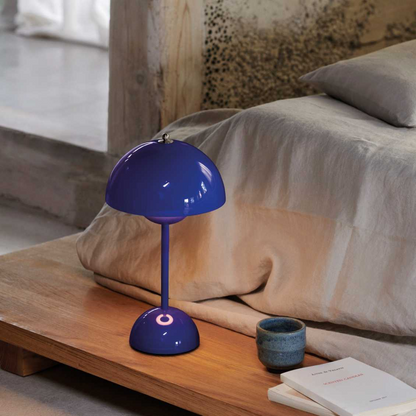 Tafellamp paddenstoel LED USB oplaadbaar draadloos nachtkastje bureau sfeerlicht interieur