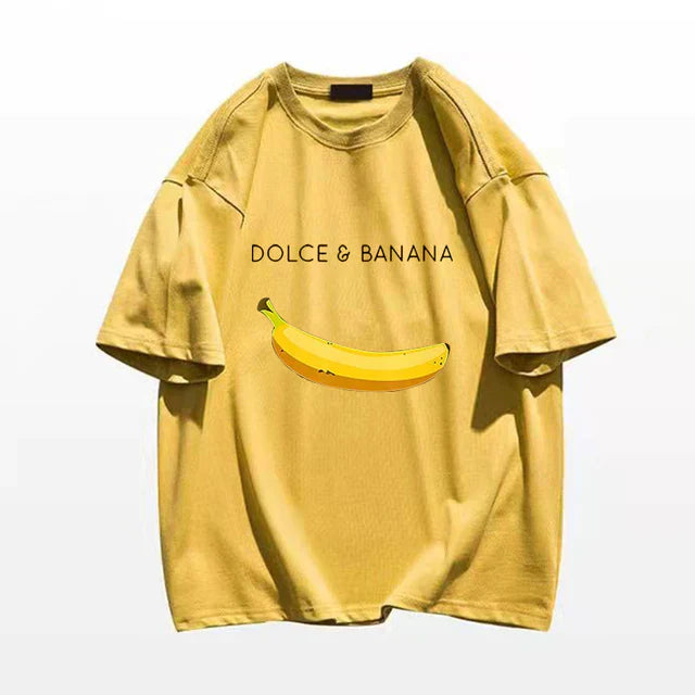 Calvin T-shirt Met Bananenprint Elegante Stijl