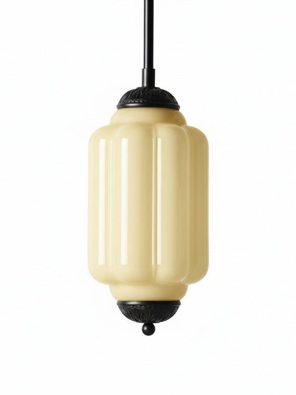 Vintage Glazen Hanglamp met Nostalgische Uitstraling – Verfijnde Verlichting voor Eetkamer en Keuken