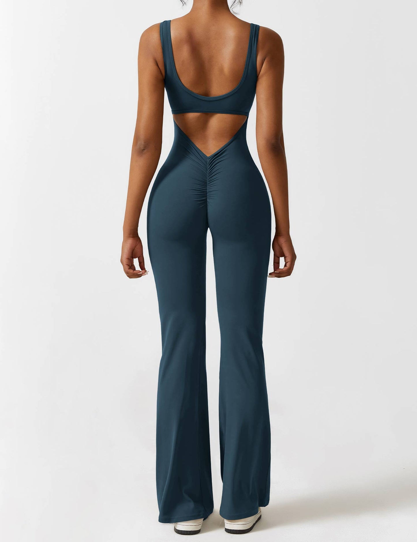 Jumpsuit Flare Zonder Rug Elegante Stijl
