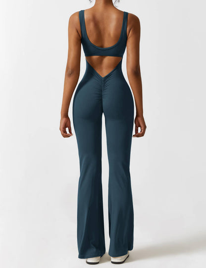Jumpsuit Flare Zonder Rug Elegante Stijl