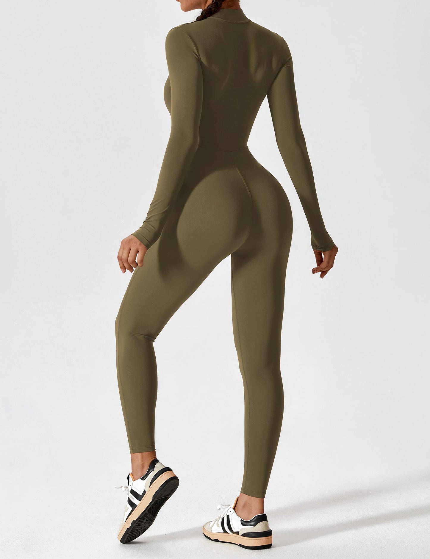 Stretch Bodysuit Met Rits Naadloos Comfortabel